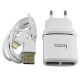 СЗУ iPhone Lightning Hoco C12 2.4A-2USB 2в1 белое  - фото 1