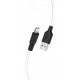 Кабель iPhone Lightning (5/6/7/8...) Hoco X21 Plus силиконовый черно-белый 2м - фото 1