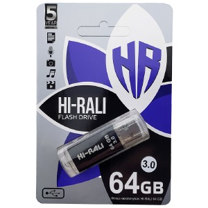 USB 64GB 3.0 Hi-Rali Rocket series черная - фото