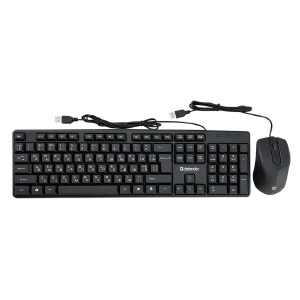 Игровой набор (проводные клавиатура+мышь) Defender Dakota C270 черный - фото