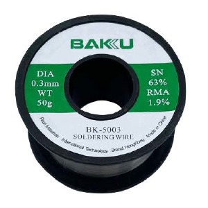 Припой BAKU BK-5003 0.3mm 50g Sn63% Pb35.1% rma 1.9% - фото