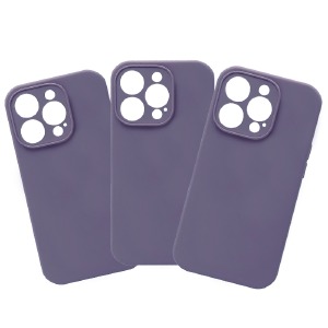 Накладка FULL PROTECTION iPhone 14 Pro "Soft touch" Original Lavender grey (28) лого - фото