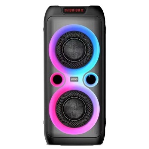 Колонка чемодан TTD-2809 Bluetooth 58х28x28 см черная RGB с микрофоном - фото