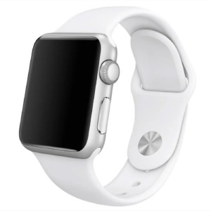 Ремешок для Apple Watch 42/44/45/49mm силиконовый белый L - фото