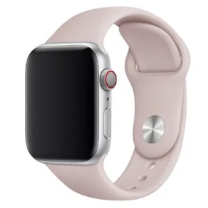 Ремешок для Apple Watch 42/44/45mm силиконовый (10) молочный L - фото