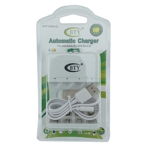 Зарядное для аккумуляторов BTY(EU) LXB351 (4 R3/R6/MicroUSB Input)+ MicroUsb cable и блочек - фото