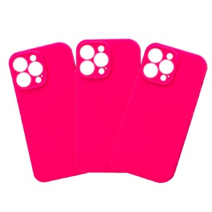 Силикон FULL PROTECTION iPhone 12 Pro Max "Soft touch" Original Hot pink (47) лого - фото