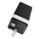 Power bank/Павербанк 40000mA Hoco J86 2USB/QC3.0/22.5W/PD20W/LED дисплей/фонарик (input micro+Type-C 18W) черный (13) - фото 2