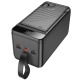 Power bank/Павербанк 90000mA Hoco J123D 3USB/QC3.0/22.5W/PD20W/LED дисплей/фонарик (input IP/micro/Type-C) черный - фото 2