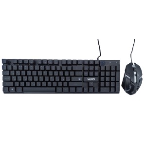 Игровой набор (проводные клавиатура+мышь) Defender Glion C-123 (UA/Eng) черный - фото