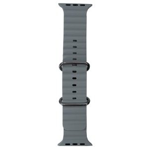 Ремешок для Apple Watch 42/44/45/49mm Ocean Band силиконовый серый (8) - фото