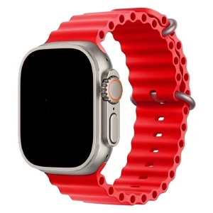 Ремешок для Apple Watch 38/40/41mm Ocean Band силиконовый красный (2) - фото