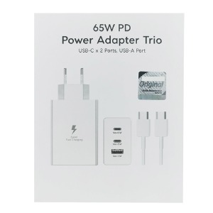 СЗУ Type-C to Type-C Samsung 65W PD65W/PD25W/USB15W (LOGO) белый - фото