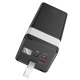 Power bank/Павербанк 50000mA Hoco J86A 2USB/QC3.0/22.5W/PD20W/LED дисплей/фонарик (input micro/Type-C 18W) черный (15) - фото 1