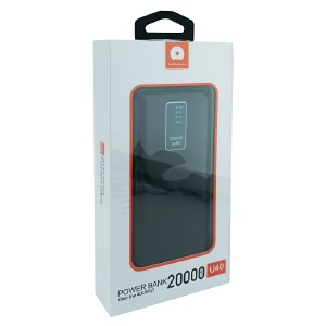 Power bank/Павербанк 20000mA WUW U40 2.0A/ 2USB/4 кабеля (USB/IP/Micro/Type-C) черный - фото