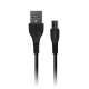 Кабель microUSB Hoco DU24 GIRAFFE Long pin 8mm черный 1м - фото 1