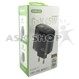 Блочек USB Gerlax GA-44S PD45W+USB GaN черный - фото