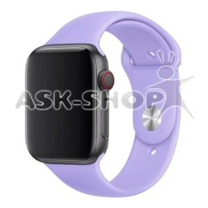 Ремешок для Apple Watch 38/40/41mm силиконовый (17) лиловый L - фото