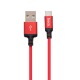 Кабель microUSB Hoco X14 тканевой красный 1м (33) - фото 1