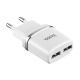 Блочек USB Hoco C12 2.4A/2USB белый (10) - фото 1