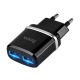 Блочек USB Hoco C12 2.4A/2USB черный (10) - фото 2