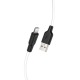 Кабель iPhone Lightning (5/6/7/8...) Hoco X21 Plus силиконовый черно-белый 2м (28) - фото 1