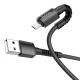 Кабель microUSB Hoco X71 тканевой черный 1м (31) - фото 1