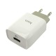 Блочек USB Hoco C72Q 18W QC3.0 1USB белый (36) - фото 1