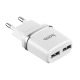 СЗУ microUSB Hoco C12 2.4A/2USB/12W белый (10) - фото 1