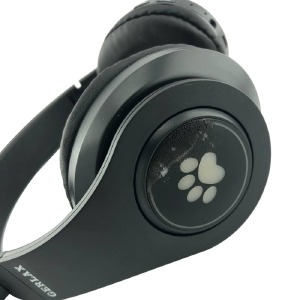 Наушники большие MP3 + Bluetooth Gerlax H8P LED ушки черные (уценка, следы клея) - фото