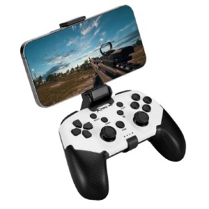 Игровой контроллер геймпад Xtrike GP-43 BT/PS4/IOS/Android/Nintendo/PC/BT4.0/20 кнопок/400mAh черно-белый - фото