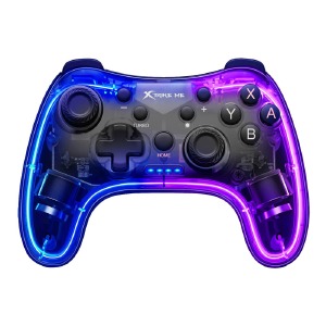 Игровой контроллер геймпад Xtrike GP-52 RGB/BT/PS3-PS4 Slim/IOS/Android/Nintendo/PC/BT4.0+EDR/800mAh черный - фото