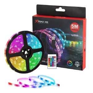 LED лента Xtrike HT-5050 B5 RGB 7colors 5м USB/пульт/QRкод Bluetooth - фото