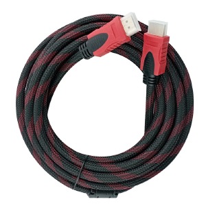 Кабель HDMI-HDMI V1.4 тканевой черный 5м - фото