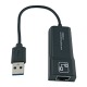 Переходник USB-LAN сетевая карта RJ45 2.0 10/100Mb черный - фото 1