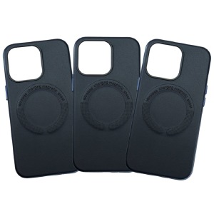 Накладка MagSafe LEATHER iPhone 11 Black - фото