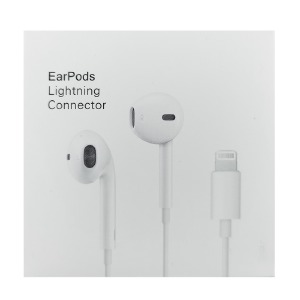 Hands Free iPhone Lightning Earpods (LOGO) вкладыши белые  - фото