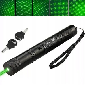 Лазерная указка Green Laser JD-303 лазерная указка/точечные рисунки/аккумулятор/зарядное для аккумулятора/ключи - фото