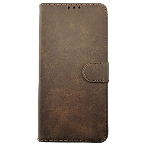 Чехол-книжка Flip Cover LEATHER Redmi 13 4G/Poco M6 темно-коричневый - фото