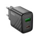 Блочек USB Hoco CS23A PD30W+USB QC3.0 черный (32) - фото 1