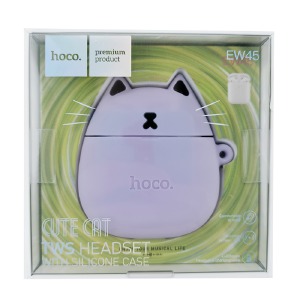 Bluetooth Air Pods Hoco EW45 Lilac Cat (20) - фото