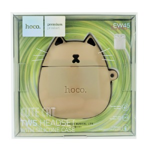 Bluetooth Air Pods Hoco EW45 caramel Cat (20) - фото