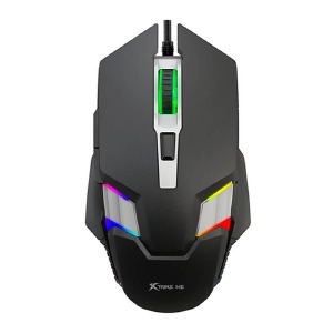 Компьютерная мышка проводная USB игровая XTRIKE GM-110 RGB/4 кнопки/1200-3600DPI черная 1,5м - фото