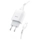 СЗУ iPhone Lightning Hoco C72A 2.1A 1USB белое 1м - фото 1