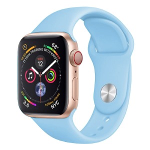 Ремешок для Apple Watch 38/40/41mm силиконовый небесный L - фото