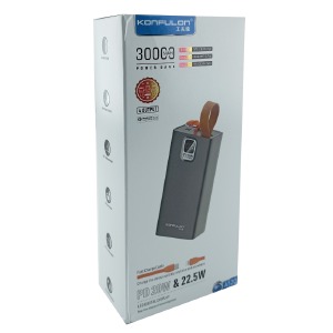 Power bank/Павербанк 30000mA Konfulon A52Q 1USB-22.5w+PD22.5w черный - фото