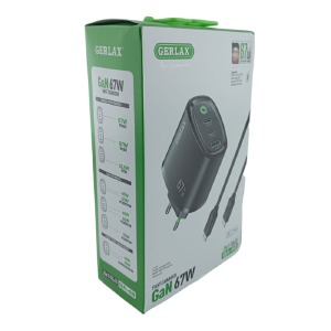 СЗУ Type-C to Type-C Gerlax GA-42 GaN черное 2PD+USB 67W - фото