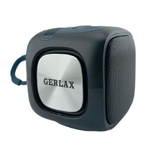 Колонка Gerlax GS-27 7W/LED/BT5.3/USB/AUX/microSD/FM/1200mAh/TWS 9x9x9см черная - фото