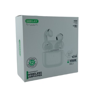 Bluetooth Air Pods Gerlax H16W белые (design Pro 2 series) chip series акб 250мА+2х25мА/touch control/siri/зарядка бокса, а потом наушников - фото