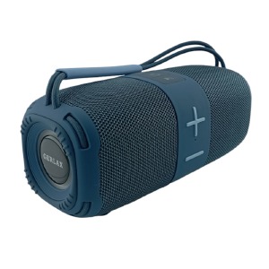 Колонка Gerlax GS-15, 16W, BT/USB/FM/AUX/microSD LED, 1500mAh TWS 23.5x10x11cm синяя - фото